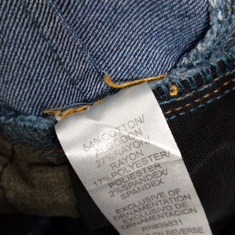 Democracy "Ab"Solution Blue Low Rise Straight Leg Jeans - Picture 6 of 6
